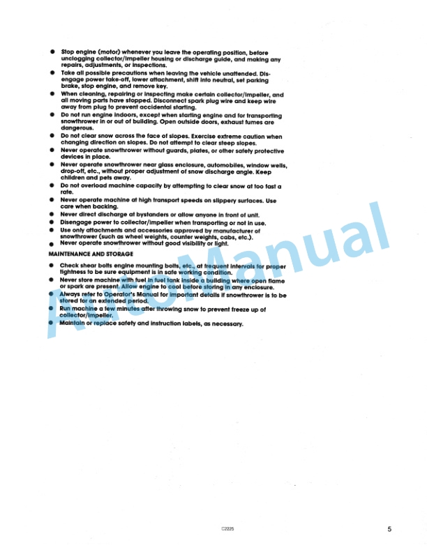Ford New Holland 63680, 9607451 42in Snowthrower Attachment Operation and Maintenance Manual 42641062 2 Ford New Holland 63680, 9607451 42in Snowthrower Attachment Operation and Maintenance Manual 42641062-2