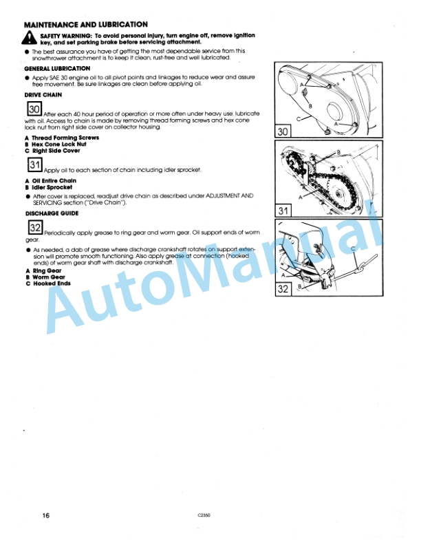 Ford New Holland 63680, 9607451 42in Snowthrower Attachment Operation and Maintenance Manual 42641062 4 Ford New Holland 63680, 9607451 42in Snowthrower Attachment Operation and Maintenance Manual 42641062-4