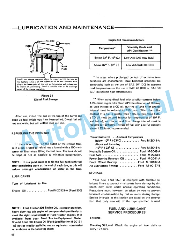 Ford New Holland 650 Tractor Loader Backhoe Operation and Maintenance Manual 42065010 4 Ford New Holland 650 Tractor Loader Backhoe Operation and Maintenance Manual 42065010-4