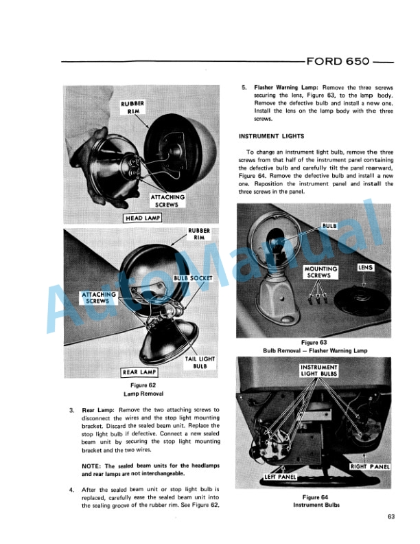 Ford New Holland 650 Tractor Loader Backhoe Operation and Maintenance Manual 42065010 5 Ford New Holland 650 Tractor Loader Backhoe Operation and Maintenance Manual 42065010-5