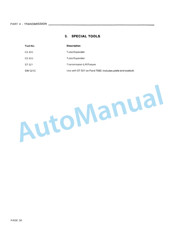 Ford New Holland 6500, 7500 Tractor Loader Backhoe Service Manual 40650020 3 Ford New Holland 6500, 7500 Tractor Loader Backhoe Service Manual 40650020-3