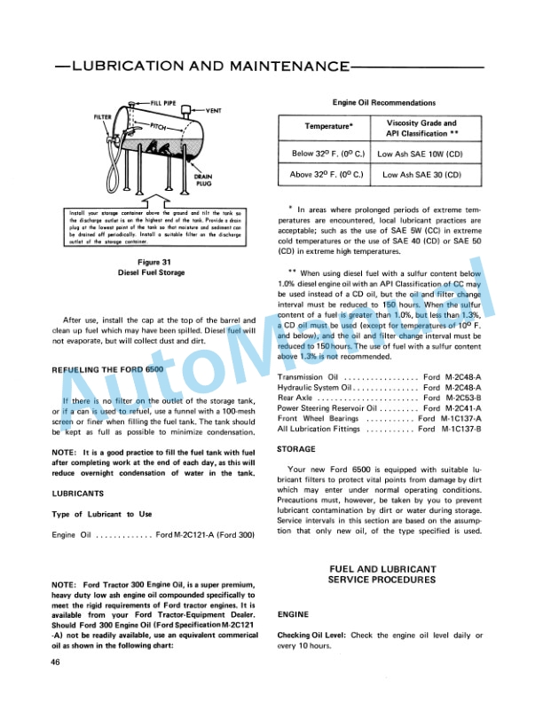 Ford New Holland 6500 Tractor Loader Backhoe Operation and Maintenance Manual 42650010 4 Ford New Holland 6500 Tractor Loader Backhoe Operation and Maintenance Manual 42650010-4