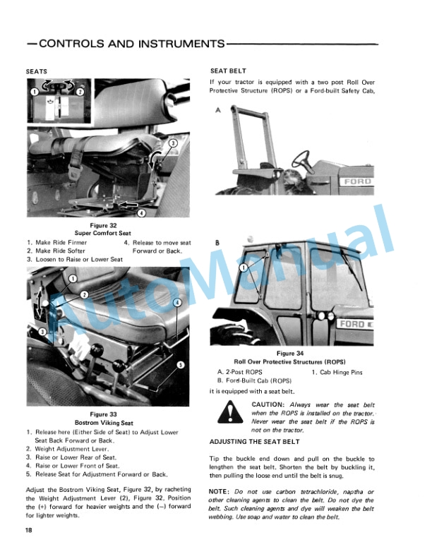 Ford New Holland 6700, 7700 Tractor Operation and Maintenance Manual 42670020-2