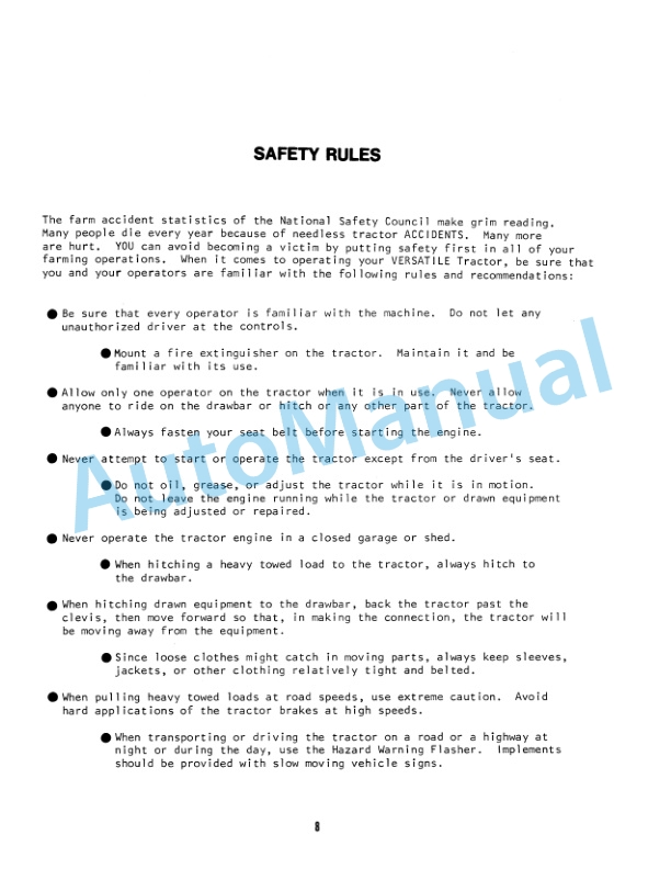 Alternative view of Ford New Holland 700 4WD Tractor Operation and Maintenance Manual 42070030