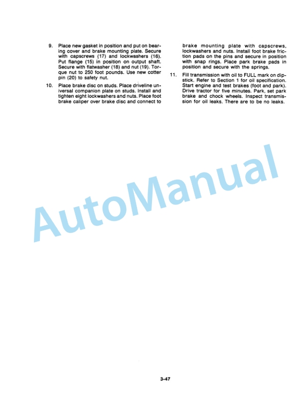 Ford New Holland 700, 750, 800, 825, 850, 900, 950 Series 2 Tractor Service Manual 40070060 3 Ford New Holland 700, 750, 800, 825, 850, 900, 950 Series 2 Tractor Service Manual 40070060-3