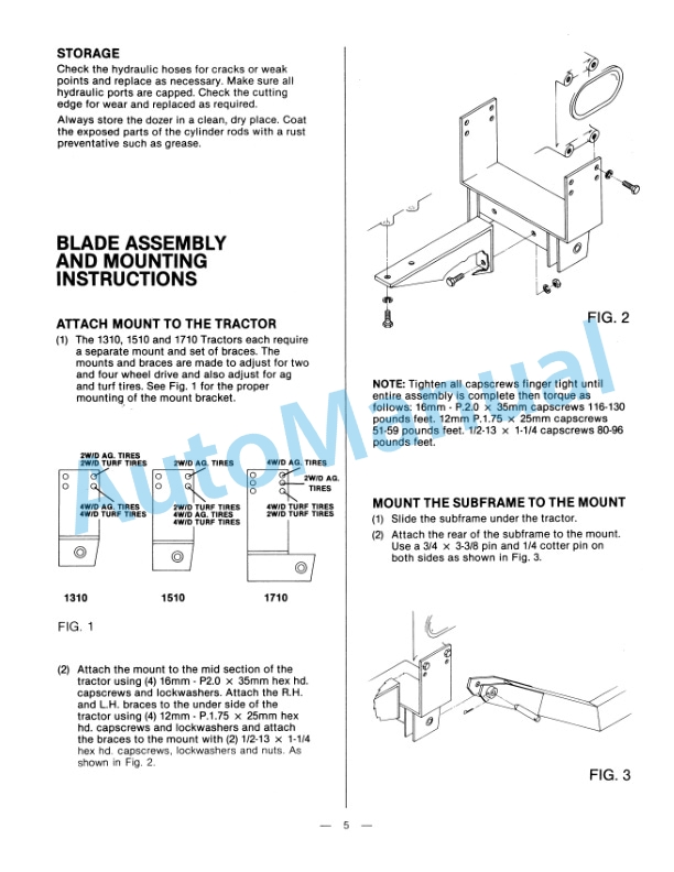 Ford New Holland 702A Series Front Blade Operation and Maintenance Manual 42070214 3 Ford New Holland 702A Series Front Blade Operation and Maintenance Manual 42070214-3