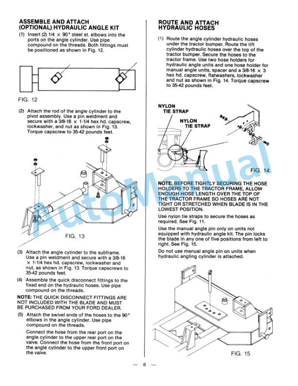Ford New Holland 702A Series Front Blade Operation and Maintenance Manual 42070214 4 Ford New Holland 702A Series Front Blade Operation and Maintenance Manual 42070214-4