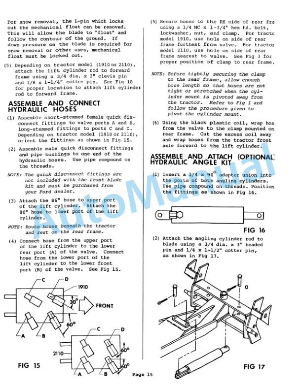 Ford New Holland 702B Series Front Blade Operation and Maintenance Manual 42070216 5 Ford New Holland 702B Series Front Blade Operation and Maintenance Manual 42070216-5