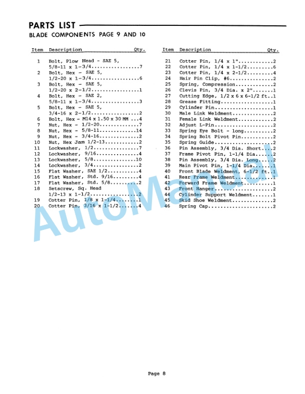 Ford New Holland 702C Series Front Blade Operation and Maintenance Manual 42070218 3 Ford New Holland 702C Series Front Blade Operation and Maintenance Manual 42070218-3