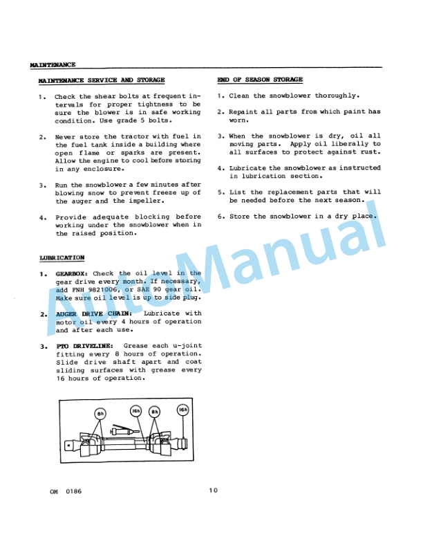 Ford New Holland 715C Series Rear Mounted Two Stage Snowblower Operation and Maintenance Manual 42648010 3 Ford New Holland 715C Series Rear Mounted Two Stage Snowblower Operation and Maintenance Manual 42648010-3