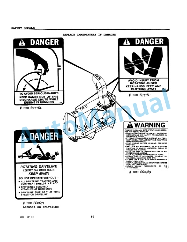 Ford New Holland 715C Series Rear Mounted Two Stage Snowblower Operation and Maintenance Manual 42648010 4 Ford New Holland 715C Series Rear Mounted Two Stage Snowblower Operation and Maintenance Manual 42648010-4