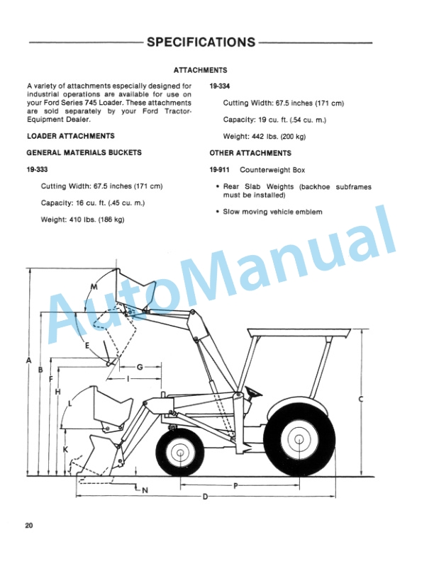 Ford New Holland 745 Series Loader Operation and Maintenance Manual 42074512 5 Ford New Holland 745 Series Loader Operation and Maintenance Manual 42074512-5