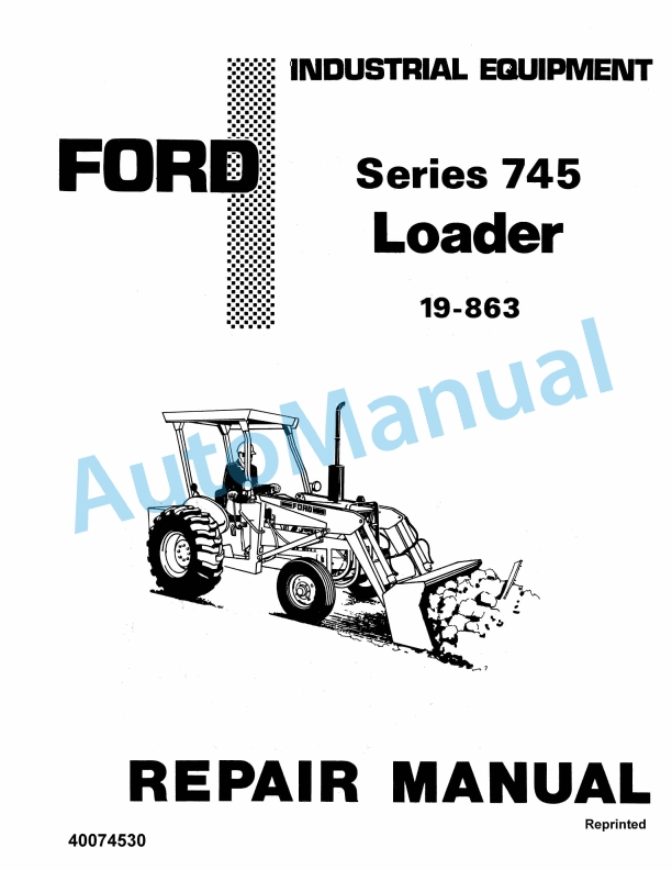 Ford New Holland 745 Series Loader Repair Manual 40074530