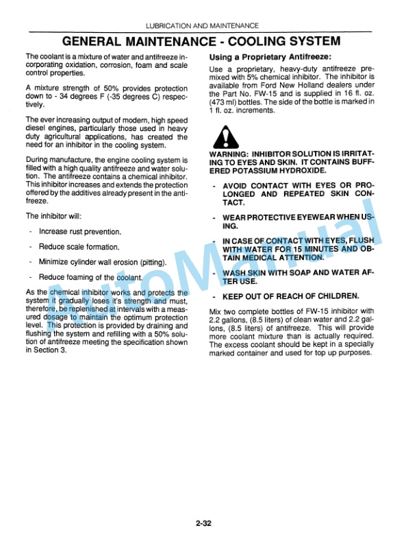Ford New Holland 7530 High Clearance Tractor Operation and Maintenance Manual 42753010 5 Ford New Holland 7530 High Clearance Tractor Operation and Maintenance Manual 42753010 - Image 5
