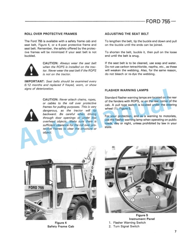 Ford New Holland 755 Tractor Loader Backhoe Operation and Maintenance Manual 42075510 2 Ford New Holland 755 Tractor Loader Backhoe Operation and Maintenance Manual 42075510-2