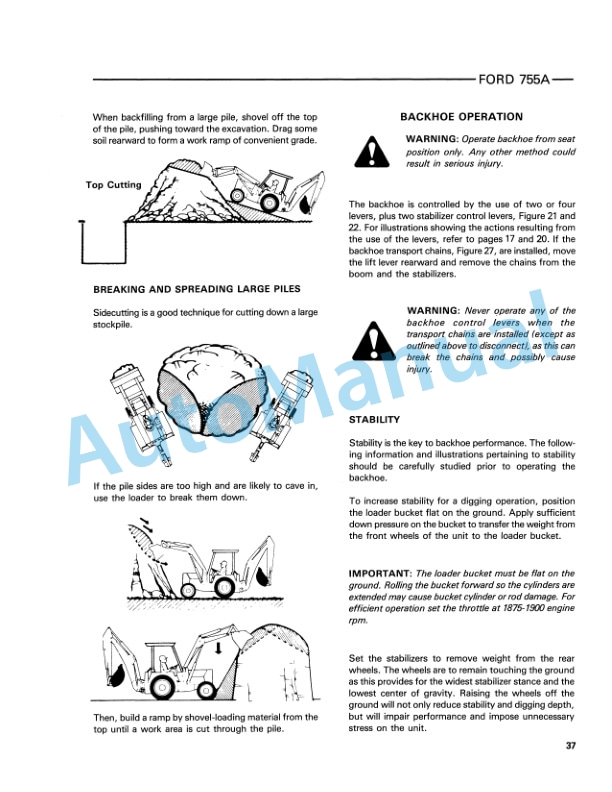 Ford New Holland 755A Tractor Loader Backhoe Operation and Maintenance Manual 42075511 3 Ford New Holland 755A Tractor Loader Backhoe Operation and Maintenance Manual 42075511-3