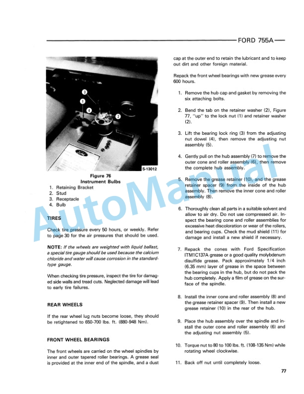 Ford New Holland 755A Tractor Loader Backhoe Operation and Maintenance Manual 42075511 5 Ford New Holland 755A Tractor Loader Backhoe Operation and Maintenance Manual 42075511-5