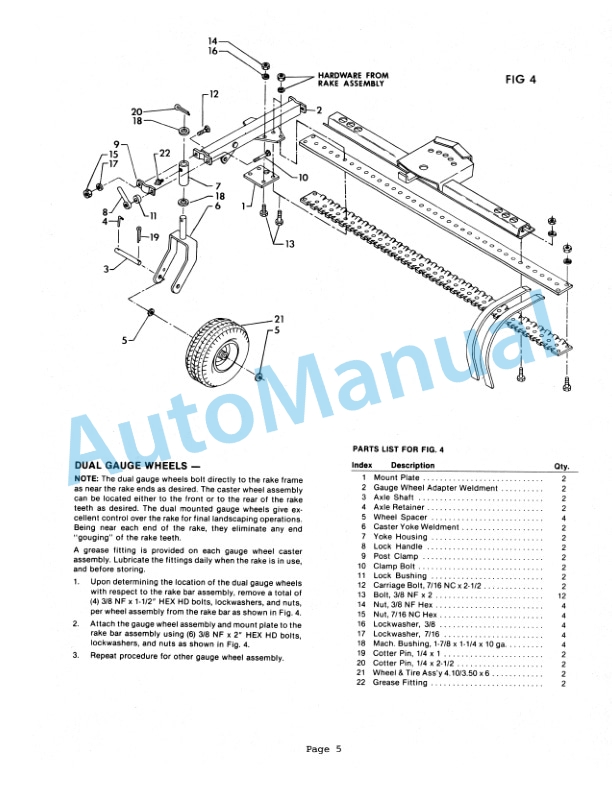 Ford New Holland 761A Series Rake Attachment Operation and Maintenance Manual 42076110 4 Ford New Holland 761A Series Rake Attachment Operation and Maintenance Manual 42076110-4