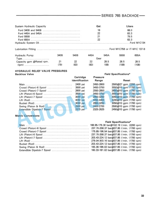 Ford New Holland 765 Series Backhoe Operation and Maintenance Manual 42076513 5 Ford New Holland 765 Series Backhoe Operation and Maintenance Manual 42076513 - Image 5