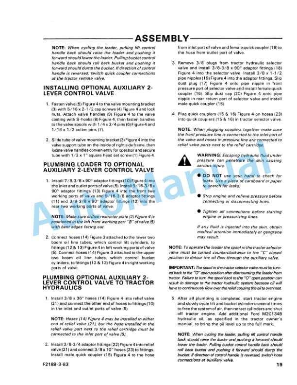 Ford New Holland 768B Series Quick Attach Loader Operation and Maintenance Manual 42076812 4 Ford New Holland 768B Series Quick Attach Loader Operation and Maintenance Manual 42076812-4