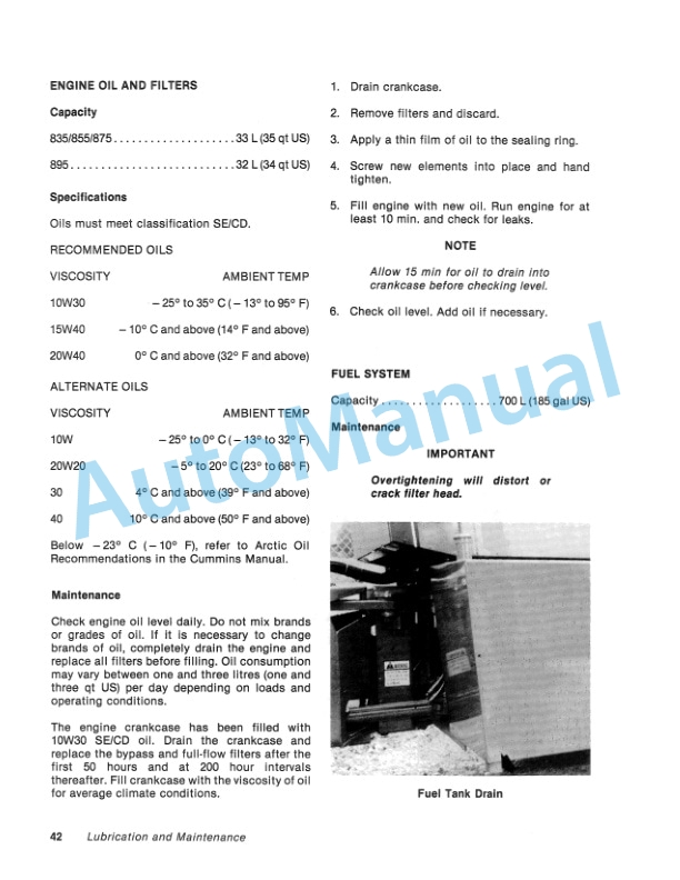 Ford New Holland 835, 855, 875, 895 Tractor Operation and Maintenance Manual 42083541 4 Ford New Holland 835, 855, 875, 895 Tractor Operation and Maintenance Manual 42083541-4