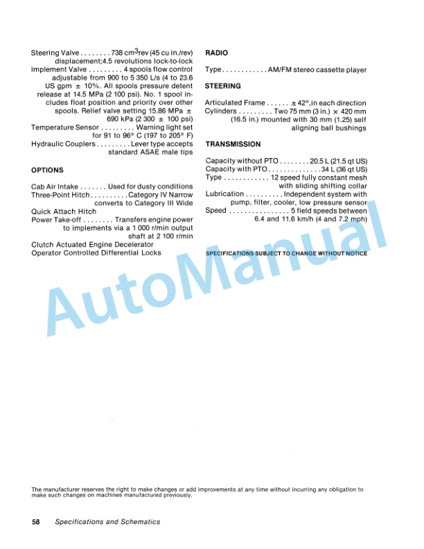 Ford New Holland 835, 855, 875, 895 Tractor Operation and Maintenance Manual 42083541 5 Ford New Holland 835, 855, 875, 895 Tractor Operation and Maintenance Manual 42083541-5