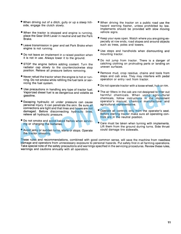 Alternative view of Ford New Holland 835, 855, 875 Tractor Operation and Maintenance Manual 42083530