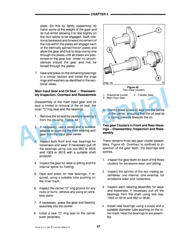 Ford New Holland 8630, 8730, 8830 Ultra-Command Powershift Transmission Service Manual 40863030 2 Ford New Holland 8630, 8730, 8830 Ultra-Command Powershift Transmission Service Manual 40863030-2