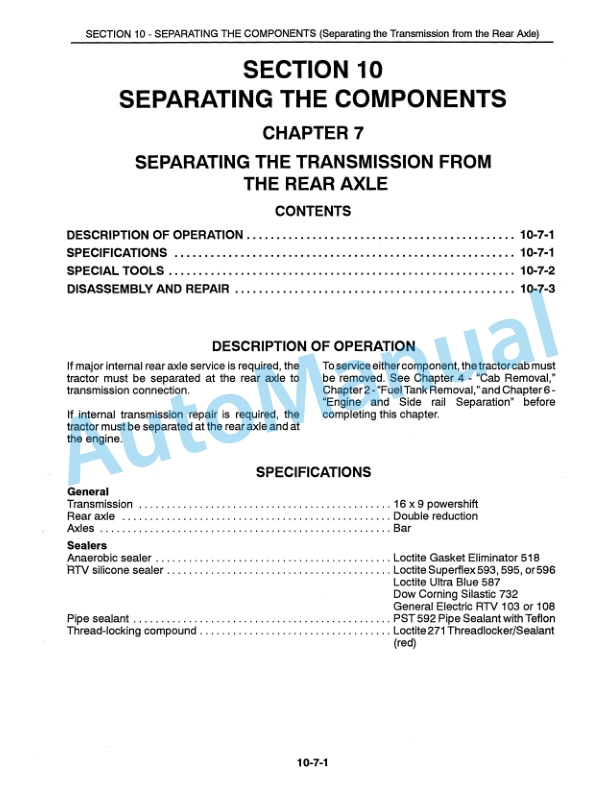 Ford New Holland 8670, 8770, 8870, 8970 Tractor Service Manual 40807010 5 Ford New Holland 8670, 8770, 8870, 8970 Tractor Service Manual 40807010-5