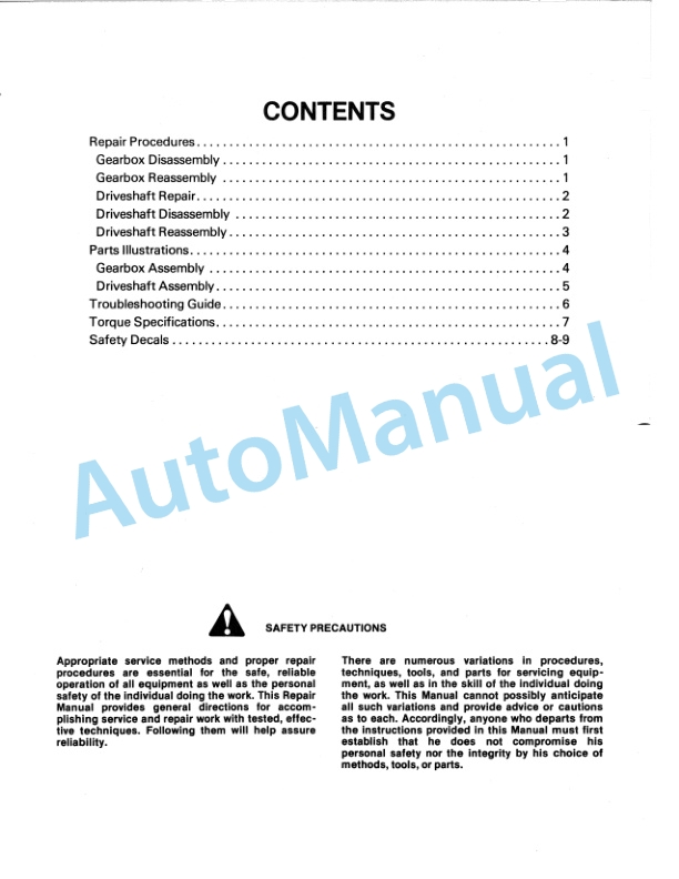 Ford New Holland 905 Series Light - Medium Duty Post Hole Digger Repair Manual 42090511 2 Ford New Holland 905 Series Light - Medium Duty Post Hole Digger Repair Manual 42090511-2