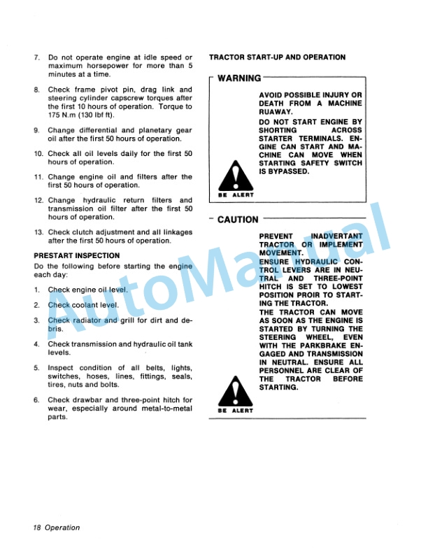 Ford New Holland 936, 976 Tractor Operation and Maintenance Manual 42093620 2 Ford New Holland 936, 976 Tractor Operation and Maintenance Manual 42093620-2