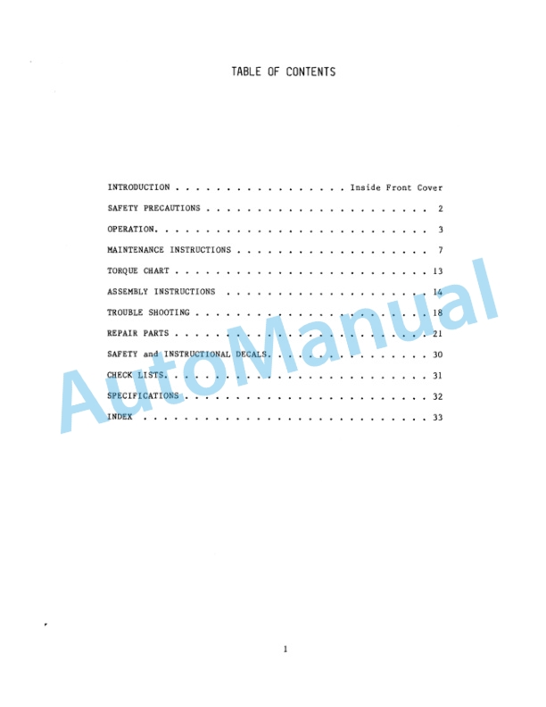 Ford New Holland 951, 951A Series Rotary Cutter Operation and Maintenance Manual 42095120-2