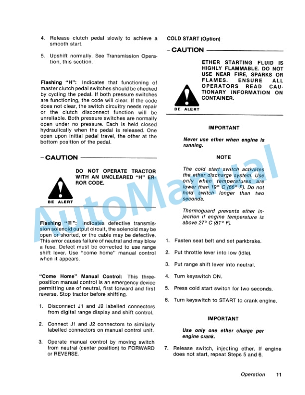 Ford New Holland 955 Powershift Tractor Operation and Maintenance Manual 42095511 2 Ford New Holland 955 Powershift Tractor Operation and Maintenance Manual 42095511-2