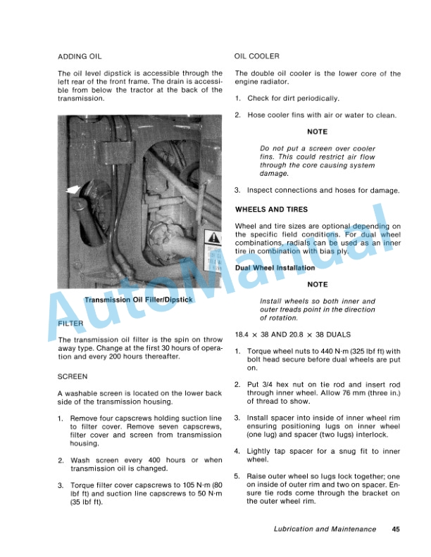 Ford New Holland 955 Powershift Tractor Operation and Maintenance Manual 42095511 4 Ford New Holland 955 Powershift Tractor Operation and Maintenance Manual 42095511-4