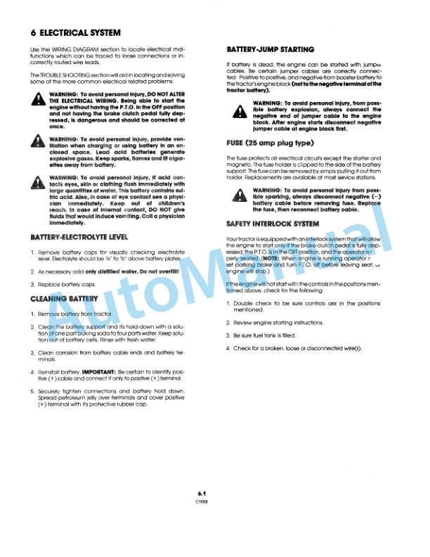 Ford New Holland 9607427 LT8, 9607428 LT12 Lawn Tractor Operation and Maintenance Manual 42640820 3 Ford New Holland 9607427 LT8, 9607428 LT12 Lawn Tractor Operation and Maintenance Manual 42640820-3