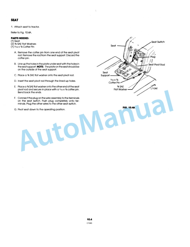 Ford New Holland 9607427 LT8, 9607428 LT12 Lawn Tractor Operation and Maintenance Manual 42640820 4 Ford New Holland 9607427 LT8, 9607428 LT12 Lawn Tractor Operation and Maintenance Manual 42640820-4
