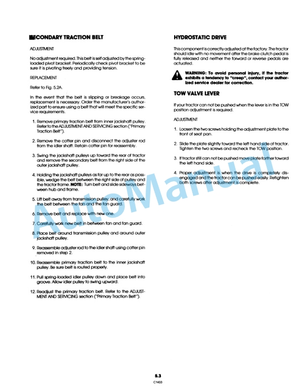 Ford New Holland 9607429 LT12H Lawn Tractor Operation and Maintenance Manual 42641210 3 Ford New Holland 9607429 LT12H Lawn Tractor Operation and Maintenance Manual 42641210-3