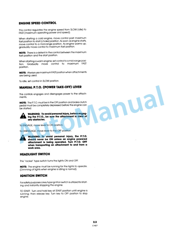 Alternative view of Ford New Holland 9607480 LT12H Lawn Tractor Operation and Maintenance Manual 42641065