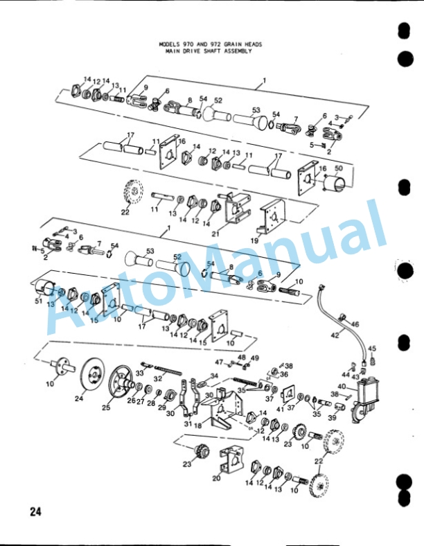 Ford New Holland 970, 972 Grain Head Service Parts Catalogue 5097022 2 Ford New Holland 970, 972 Grain Head Service Parts Catalogue 5097022-2