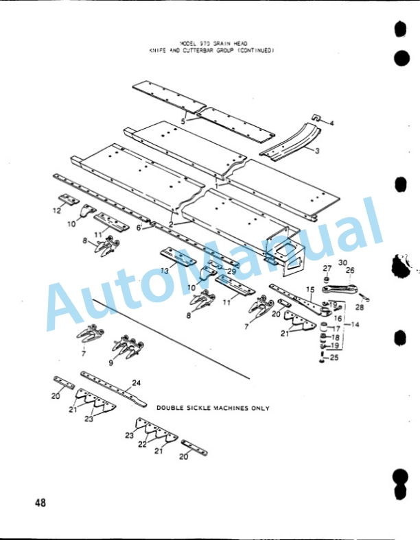 Ford New Holland 970, 972 Grain Head Service Parts Catalogue 5097022 3 Ford New Holland 970, 972 Grain Head Service Parts Catalogue 5097022-3