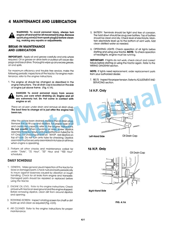 Alternative view of Ford New Holland 9809209 YT14, 9800686 YT16 Yard Tractor Operation and Maintenance Manual 42641620