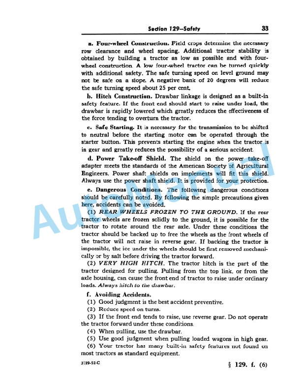 Ford New Holland 9N, 2N, 8N Tractor Operation and Maintenance Manual 42000830-2