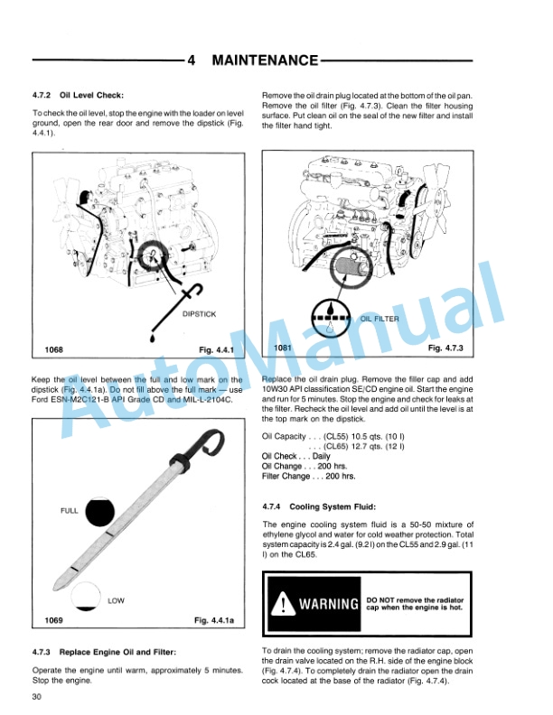 Ford New Holland CL 55, CL 65 Compact Loader Operation and Maintenance Manual 42005520 4 Ford New Holland CL 55, CL 65 Compact Loader Operation and Maintenance Manual 42005520-4