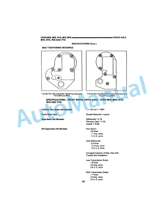 Ford New Holland Data Book Tractor Service Manual 40881012 5 Ford New Holland Data Book Tractor Service Manual 40881012 - Image 5