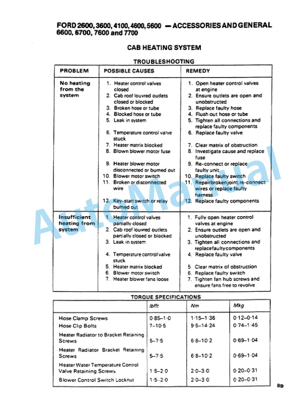 Ford New Holland Data Book Tractor Service Manual 40881040 4 Ford New Holland Data Book Tractor Service Manual 40881040 - Image 4