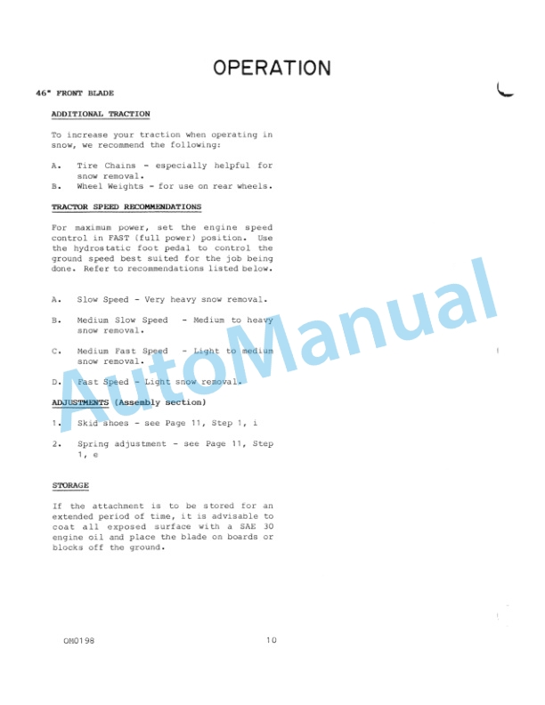 Ford New Holland Front Attachment for GT Tractor Operation and Maintenance Manual 42641080 2 Ford New Holland Front Attachment for GT Tractor Operation and Maintenance Manual 42641080-2