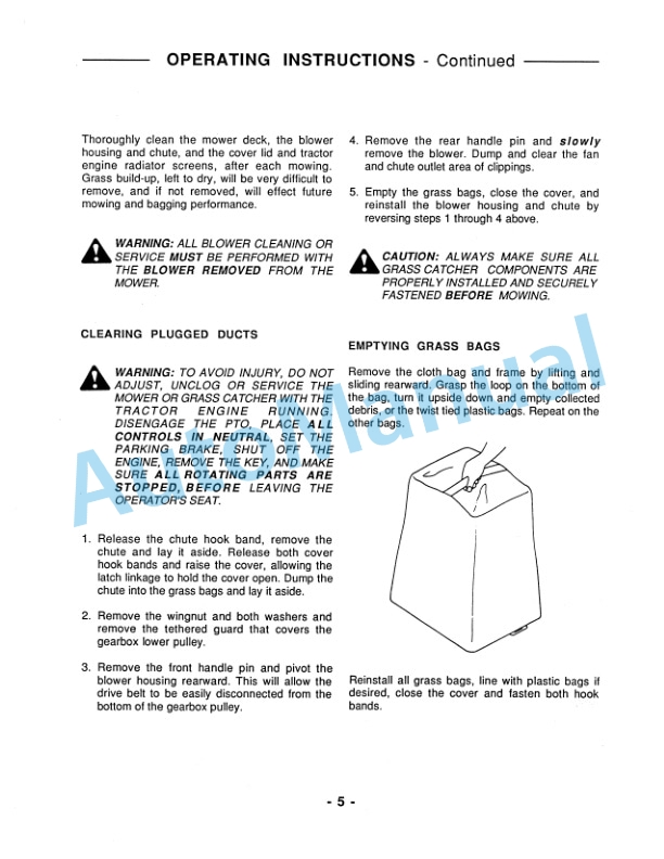Ford New Holland Grass Collector For YT - LGT Gasoline Tractor Operation and Maintenance Manual 41641400 2 Ford New Holland Grass Collector For YT - LGT Gasoline Tractor Operation and Maintenance Manual 41641400-2