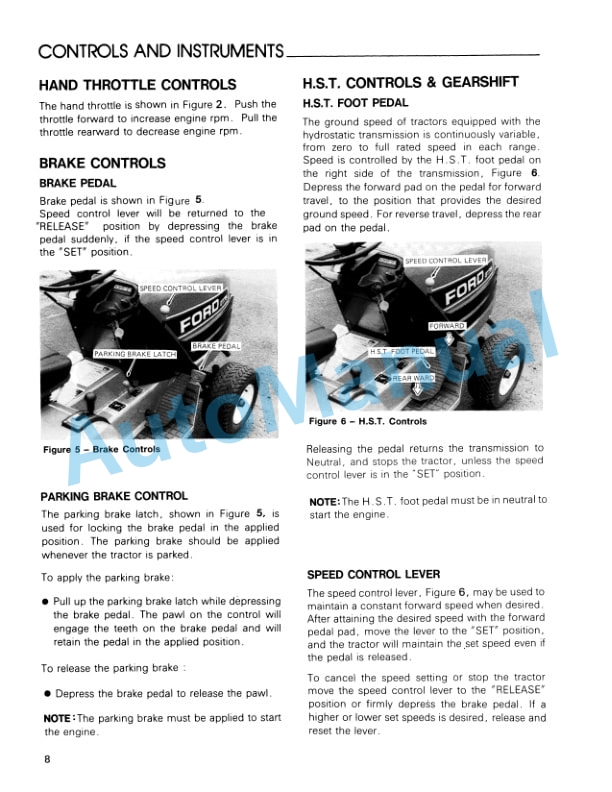 Ford New Holland GT65, GT75, GT85, GT95 Diesel Gasoline Garden Tractor Operation and Maintenance Manual 42641075 2 Ford New Holland GT65, GT75, GT85, GT95 Diesel Gasoline Garden Tractor Operation and Maintenance Manual 42641075-2