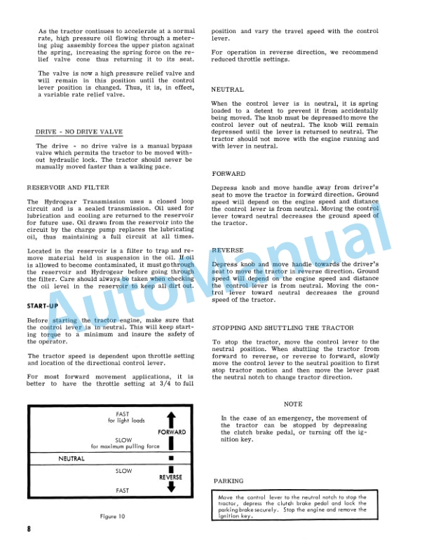 Ford New Holland Hydrostatic Transmission Lawn and Garden Tractor Service Manual 40010030 3 Ford New Holland Hydrostatic Transmission Lawn and Garden Tractor Service Manual 40010030-3