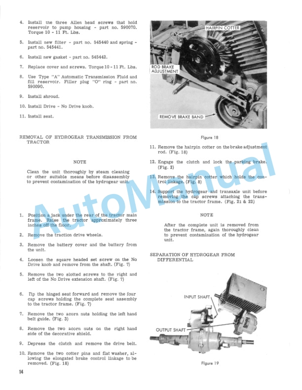 Ford New Holland Hydrostatic Transmission Lawn and Garden Tractor Service Manual 40010030 4 Ford New Holland Hydrostatic Transmission Lawn and Garden Tractor Service Manual 40010030-4